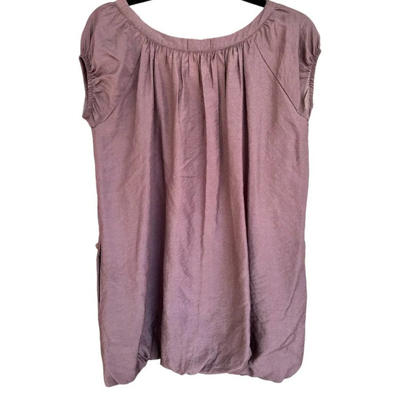 A Line Women's Brown Mini Sack Dress Cinched Bottom Size Small - Picture 9 of 9